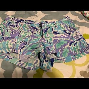 Lilly Pulitzer blue, green, & purple Walsh shorts
